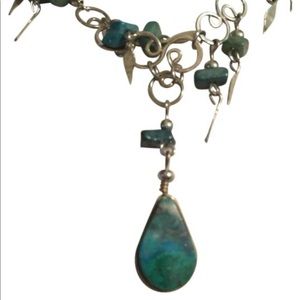 Blue and green stone necklace
